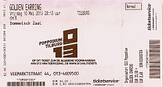Golden Earring show ticket#7IMS May 10, 2013 Tilburg - 013